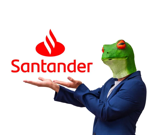 Burgos Spain May 2021 Spot Advertising Space Man Funny Frog — Stock Photo, Image