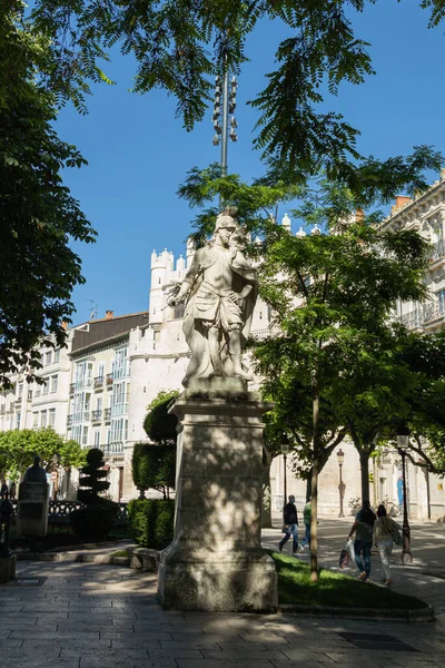 Burgos Spanje Juni 2021 Stenen Standbeeld Van Ferdinand Eerste Genaamd — Stockfoto