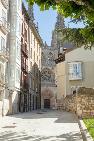 Burgos Spanien Juni 2021 Blick Auf Das Hauptportal Der Kathedrale — Stockfoto