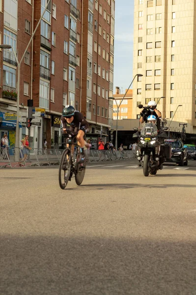 Burgos España Agosto 2021 Jinetes Del Tour España Una Prueba — Foto de Stock