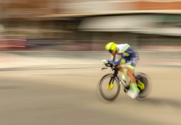 Burgos Španělsko Srpna 2021 Jezdci Kole Tour Spain Individuální Časové — Stock fotografie