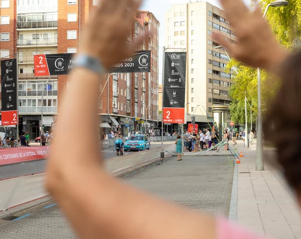 Burgos Spanje Augustus 2021 Wielerrenners Van Ronde Van Spanje Een — Stockfoto