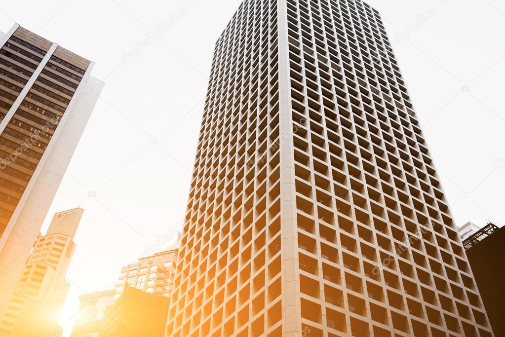 Modern skyscrapers in big metropolitan city