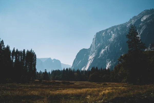 Güneşli Bir Günde Amerika Daki Yosemite Ulusal Parkı Nda Bulutsuz — Stok fotoğraf