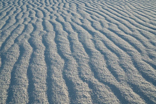 Tekstura Białego Drobnego Piasku Pustyni Parku Narodowym White Sands Znajdującym — Zdjęcie stockowe