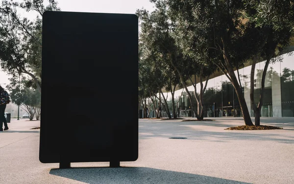 Cartelera Calle Con Pantalla Espacio Copia Blanco Para Mensaje Texto —  Fotos de Stock