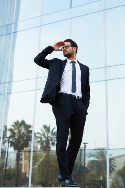 businessman looking off in the distance