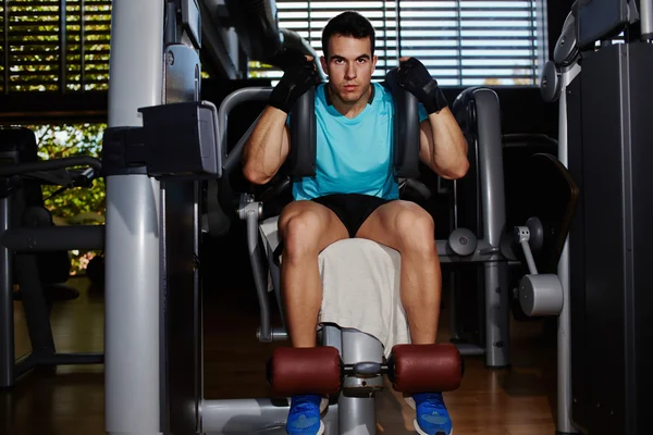 Man exercise with abs muscles — Stock Photo, Image