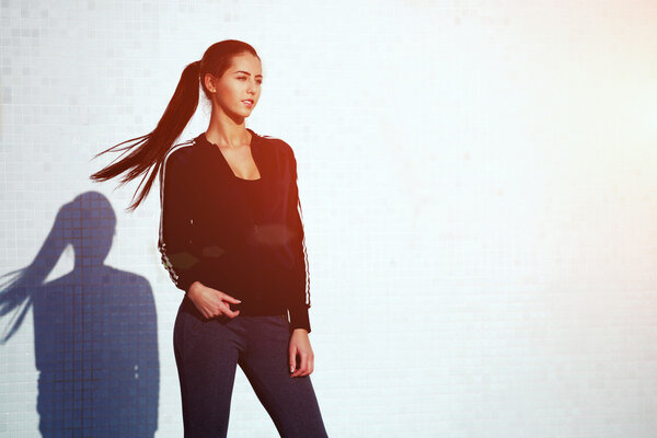 Attractive and sporty young woman