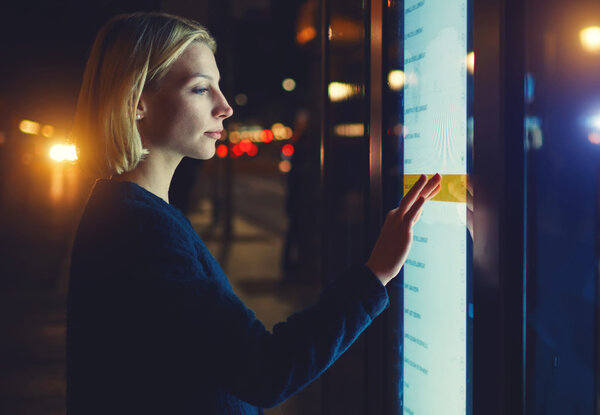 woman verifies account balance