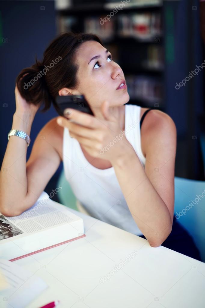 woman working and having conversation