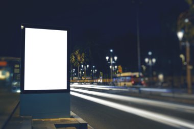 boş şehir billboard kopya alanı ile