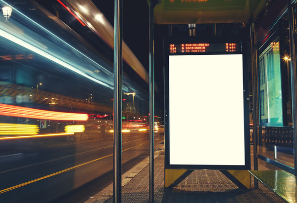 blank city billboard with copy space