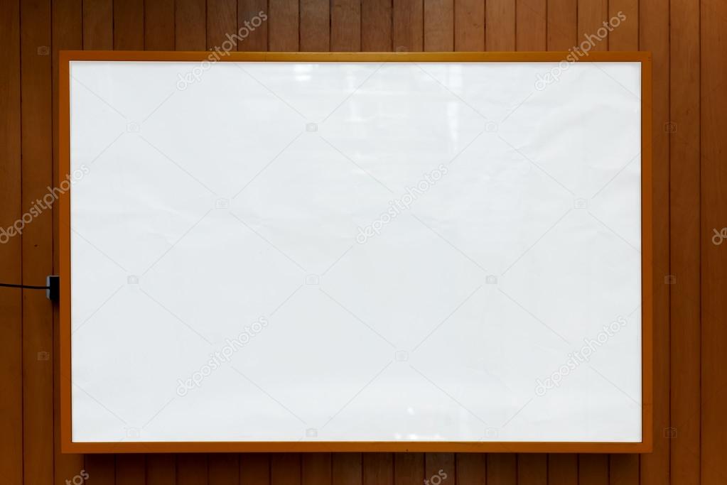 Wooden frame with white background for  text