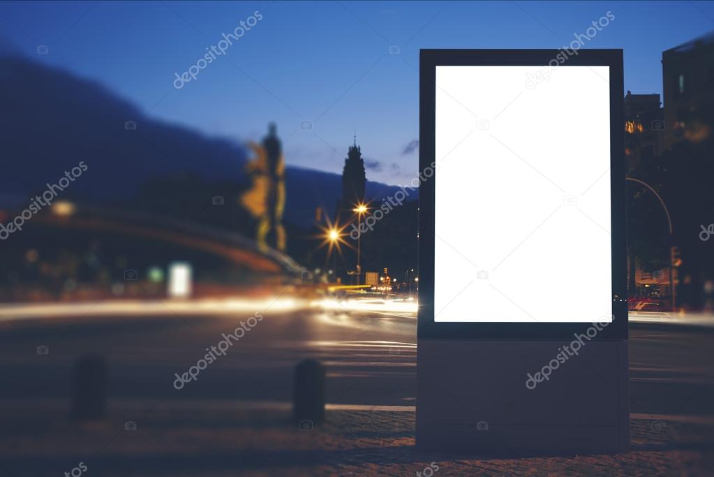 blank city billboard with copy space