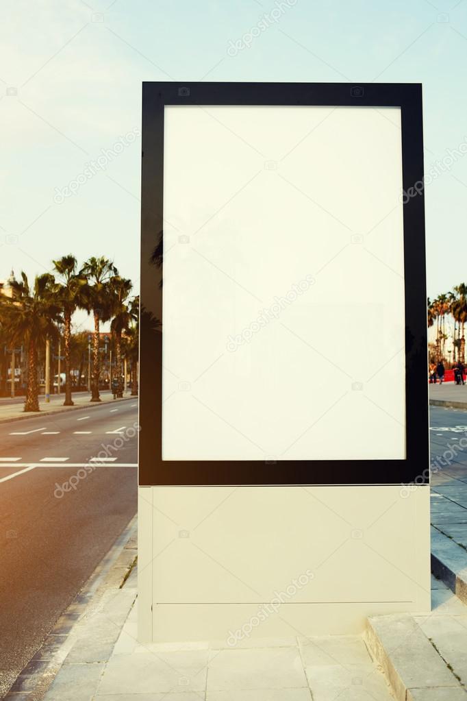 billboard with copy space on dusk