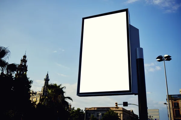 Blank billboard with copy space blurred — Stock Photo, Image