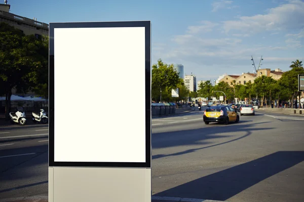 Blank billboard with copy space on sunny day — Stock Photo, Image