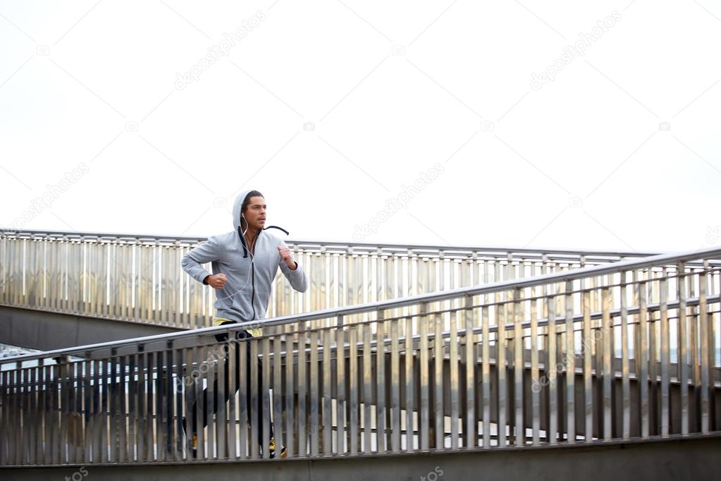 young man working out early in the morning