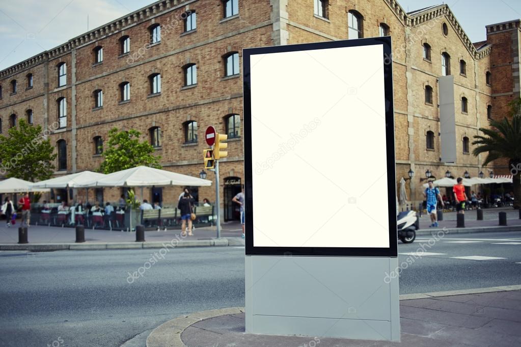 Blank billboard with copy space on sunny day