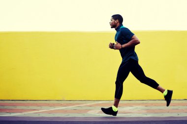 afro Amerikan runner portresi