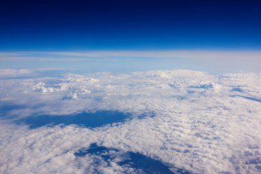Lovely cloudy sky with flight height