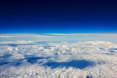 Lovely cloudy sky with flight height