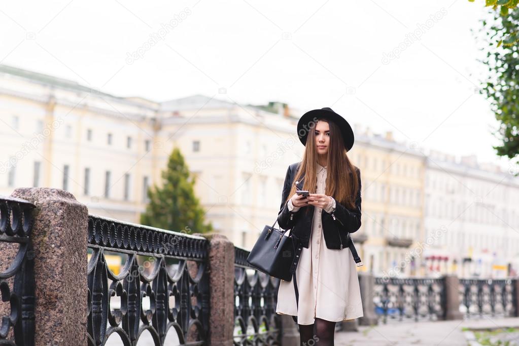 Attractive woman using mobile phone