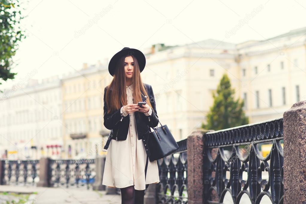 Attractive woman using mobile phone