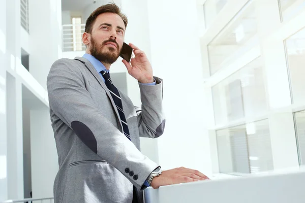 Businessman talking on mobile phone