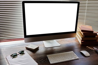Freelancer work space with pc computer