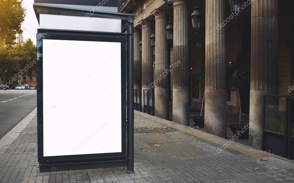 Blank billboard with copy space screen