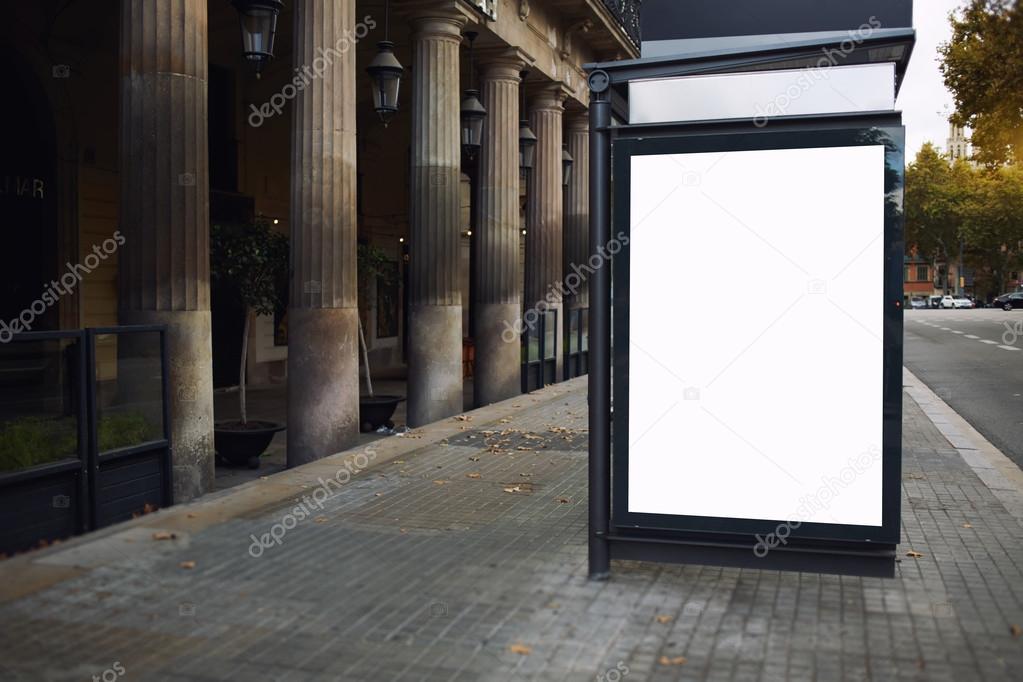 Blank billboard with copy space screen