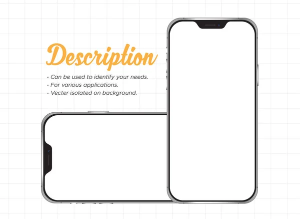 Banner Smartphone Mockup Isolated Background — Image vectorielle