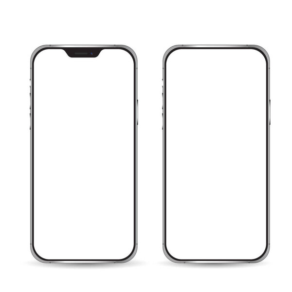 Smartphone mobile mockup vector. Object this isolated on background.