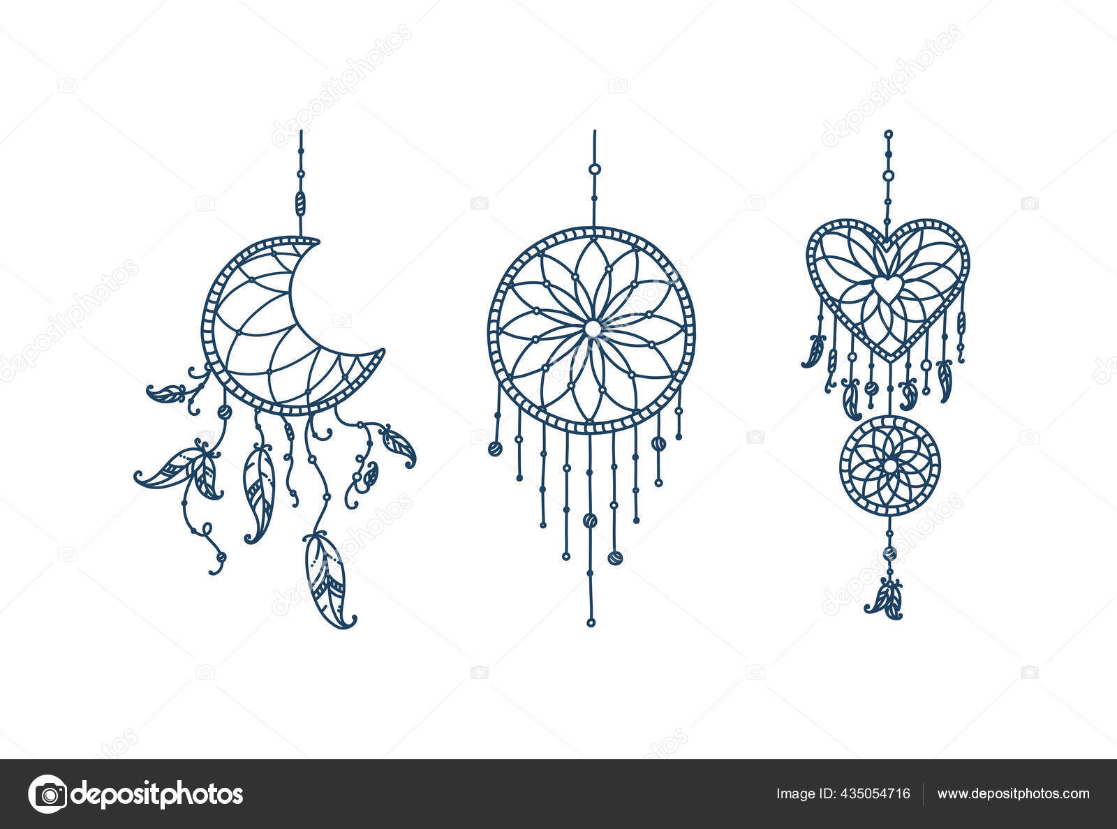 heart dreamcatcher drawings