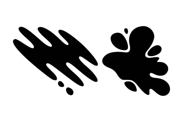 Ícones de manchas onduladas. Bubbles ou modelos de manchas isoladas em fundo branco. Ilustração vetorial —  Vetores de Stock