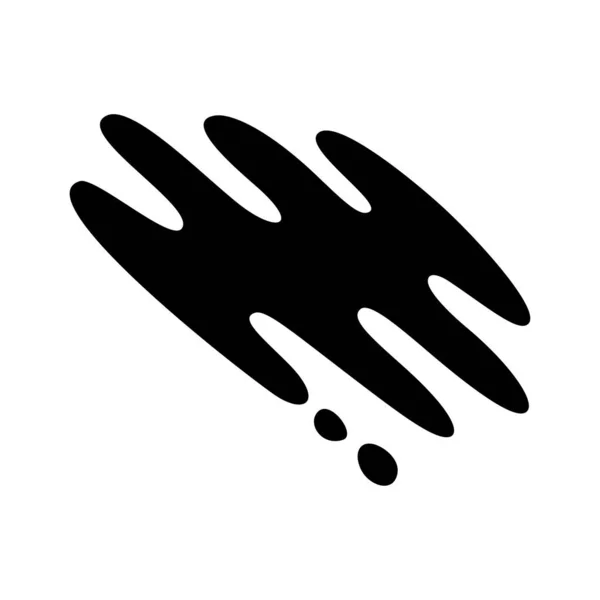 Wavy splat of dirt or liquid. Grunge stain isolated in white background. Vector illustration — Stockový vektor