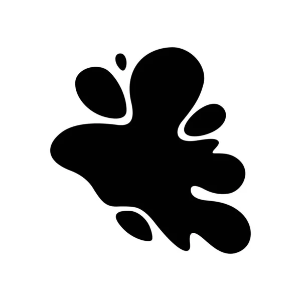 Splashing dye stain for logo. Icon of stain isolated in white background. Vector illustration — Stok Vektör