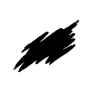 Messy chalk frame. Chalk paintbrush print isolated in white background. Vector illustration