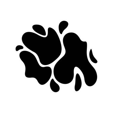 Dinamik şekil lekesi. Beyaz arka planda izole edilmiş pis bir leke. Vektör illüstrasyonu