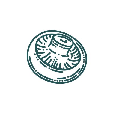 Şampiyon mantarı karalama tarzında. Orman ya da çiftlik mantarı. Vektör illüstrasyonu