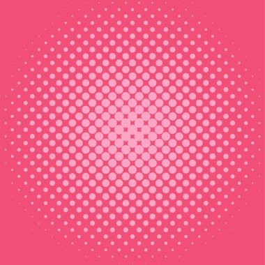 Çizgi roman tarzında yarım ton arkaplan deseni. Radyal yarım tonlu kırmızı duvar kağıdı. Vektör illüstrasyonu