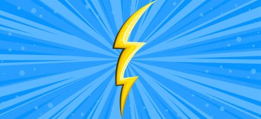 Dövüş ve çarpışma komedi sembolü olarak şimşek. Savaşlar için arka plan. yarışmalar ve turnuvalar. Vektör illüstrasyonu