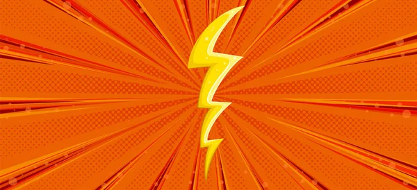 Superheld halbschattigen Hintergrund mit Blitz. Gegen Blitz-Design. Vektorillustration — Stockvektor