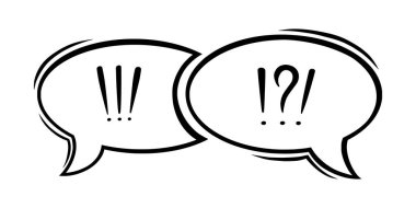 Küfür eden konuşma balonu sembollerle sansürlendi. Ünlem ve kötü ruh halini ifade etmek için diyalog baloncuklarıyla elle yazılmış küfürler. Vektör illüstrasyonu