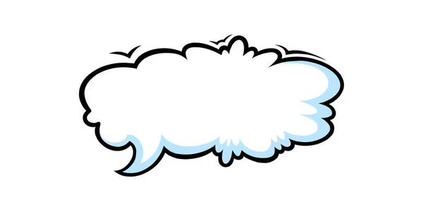 Σύννεφα ομιλία φούσκα με σκιά. Μπαλόνι ομιλίας για μήνυμα ή ετικέτα. Εικονογράφηση διανύσματος — Διανυσματικό Αρχείο