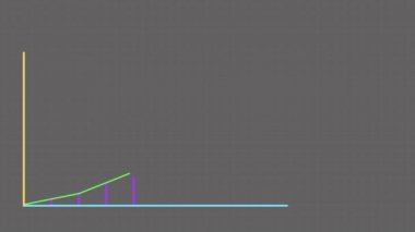 Animasyon vektörü yükselen ok grafiği çizelgesi, piyasa değeri, iş