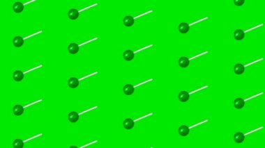 Gökkuşağı arka planında lolipop animasyonu, döngüsel tasarım. Tatlı yemek, şeker