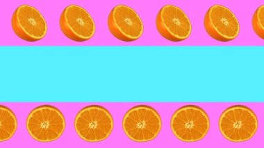 Metin için çerçeve arkaplanı. Kalıp animasyonu. Metin boş, meyve arkaplanı